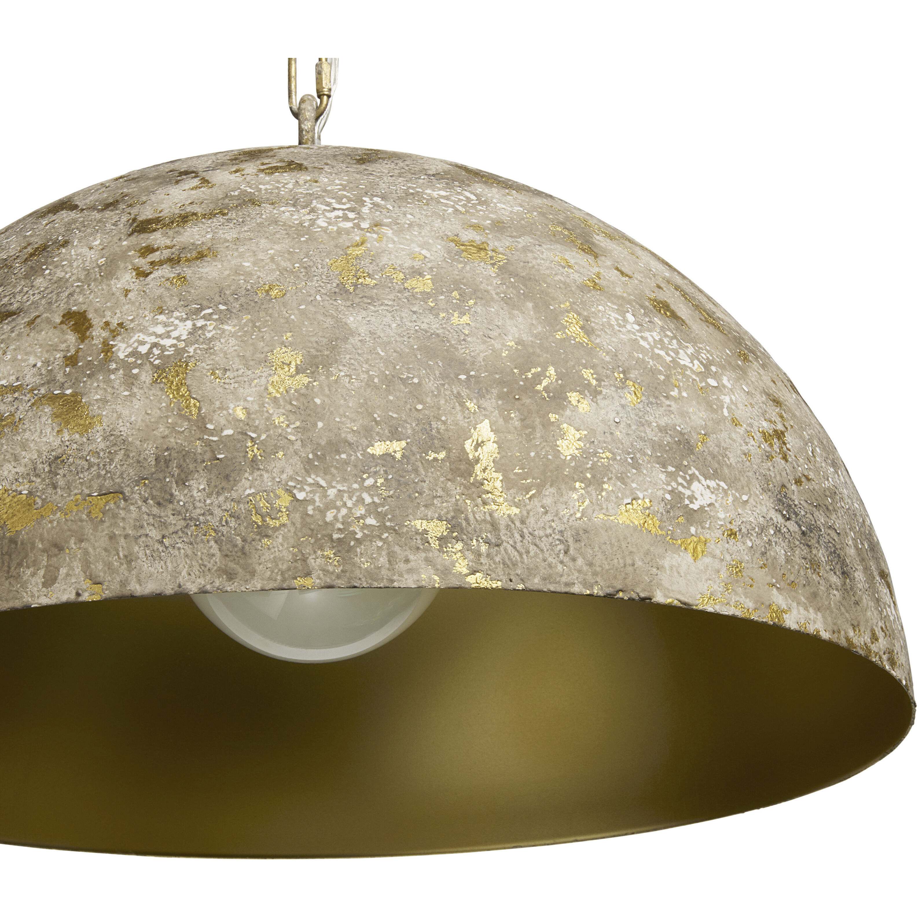 Tara LED Antique Gold / White Grey Pendant Ceiling Light